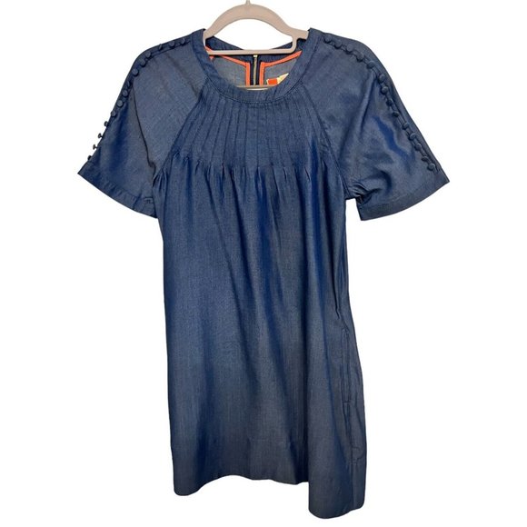 Ted Baker London Shift Dress Navy Blue Size Ted 1 US 4 Retail $295 - Picture 5 of 15